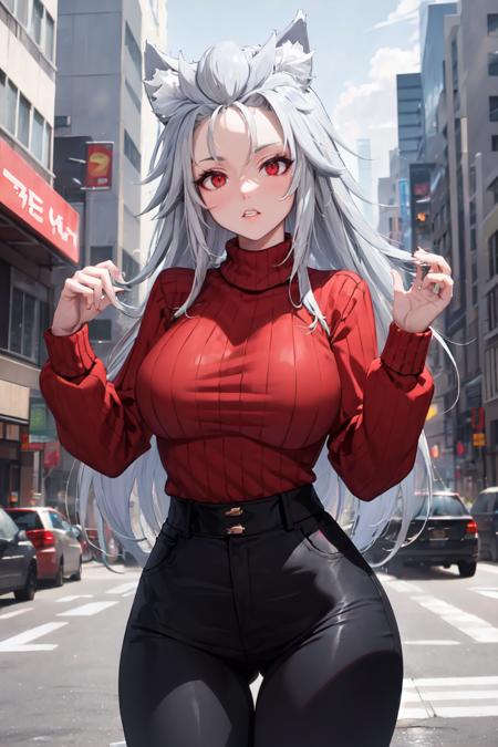 15861-319676016-masterpiece, best quality, absurdres, ZentreyaWerewolf, red eyes, wolf ears, long hair, sweater, ribbed sweater, long sleeves, h.png